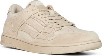 Amiri Mens Sneakers Skel Top Low Suede Beige Leather Trainers