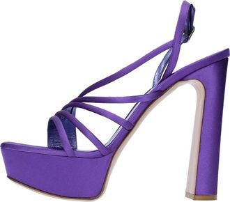 Le Silla Sandalen Paars - Dames - Sandalen met hakken - Paars - 41 EU - Leer - Schoenen