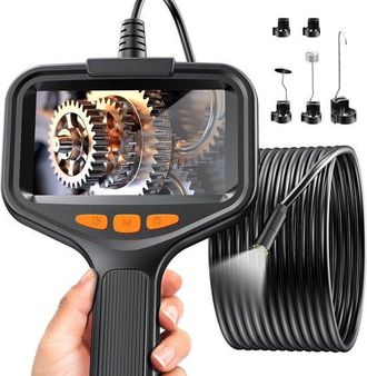 OEM C&aacute;mara Endosc&oacute;pica 4,3 Pulgadas, C&aacute;mara Hd 1080p Inspecci&oacute;n Tuber&iacute;as, 8 Luces C&aacute;mara Endosc&oacute;pica Industrial Impermeable Ip67, Alcance 5 Metros