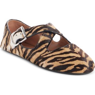 Alaia Crisscross Ballet Flat in Naturel at Nordstrom, Size 8.5Us