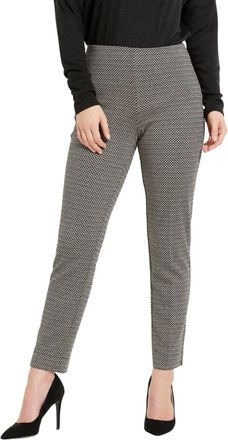 Joseph Ribkoff High Rise Straight Leg Pants In Black/beige