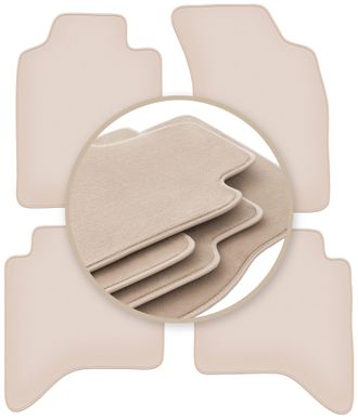 OEM Alfombrillas Beige Premium Para Toyota Hilux Vii N25 N2 Pickup 2006-2015