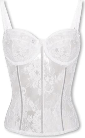 Dolce & Gabbana Kant top - Dames - BHs - Wit - L - Ondergoed