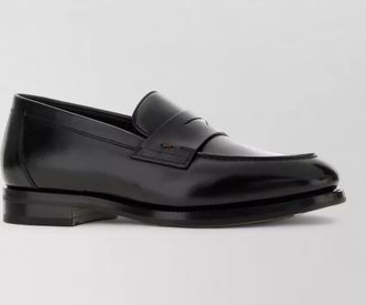 Santoni leather colin loafers