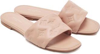 Louis Vuitton Slides in pelle con monogramma goffrato - Rosa