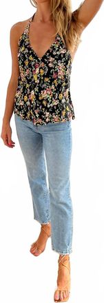 Auguste The Label Gabrielle Top In Black Floral