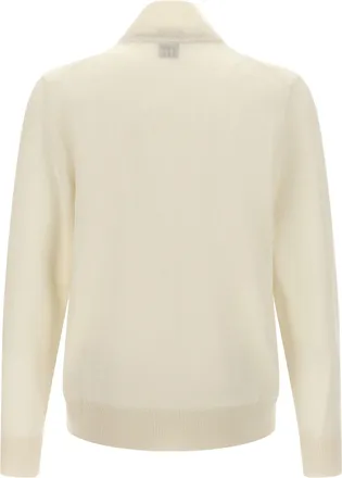 HUGO BOSS Virgin Wool Cardigan - Cream