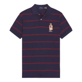 Ralph Lauren Polo Shirts, male, Blue, XL, Custom Slim Fit Polo Shirt