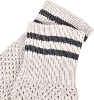 Brunello Cucinelli Womens Oat Two-Tone Hand Knit Socks Neutrals Clothing