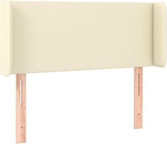 vidaXL Cabecero Con Led Cuero Sint&eacute;tico Crema 83x16x78/88 Cm Vidaxl