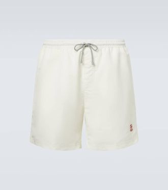 Brunello Cucinelli Logo swim trunks