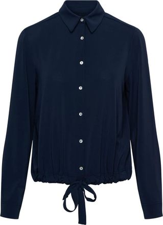 &Co Woman Lotus Blouse - Dames - Blouses & Shirts - Blauw - Maat: XS Poliester