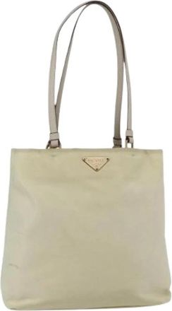 Prada Pre-owned Nylon Tote Bag - Dames - Vintage Shopper - Beige - ONE Size - Nylon - Vintage