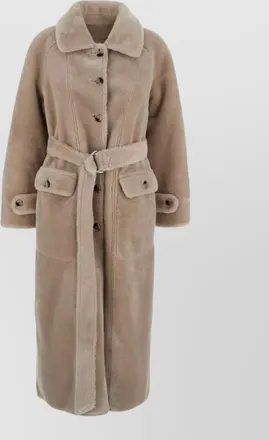 Urban Code reversible faux fur belted long coat