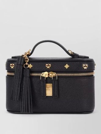 MCM hand mini bag detachable strap tassel