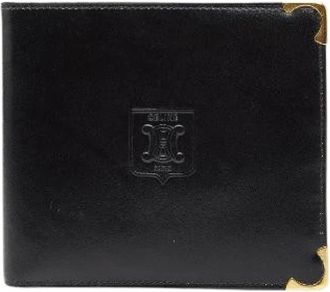 Celine Pre-owned Wallets, male, Black, Size: ONE SIZE Pre-owned Macadam Leather Bifold Wallet