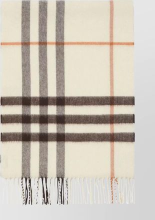 Burberry checked fringe detail rectangular scarf