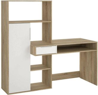 Dmora Escritorio Annalou, un Cajón, 60.35x162.8x155.4h cm Blanco