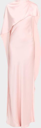 SIMKHAI Izel Satin Cape Dress