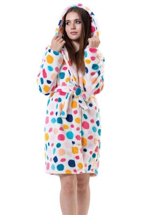 OEM Accappatoio Da Donna Spesso Con Cappuccio Corto In Peluche S