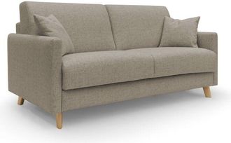 Divani.Store Edgar Sof&aacute; Cama Convertible En Tela Felis Impermeable 180 Cm (mat. 140x197) Marr&oacute;n