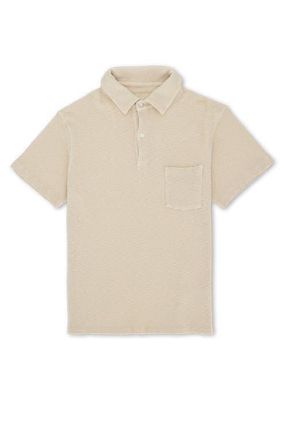 Fortela Missourim Waffle Jersey Short Sleeve Polo in Beige at Nordstrom, Size Xx-Large Eu