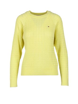 Tommy Hilfiger Yellow Cable Knit Sweater