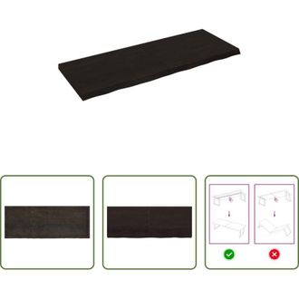 vidaXL Piano in rovere - Piano Tavolo Marrone 160x60x(2-6) cm Rovere Massello Trattato