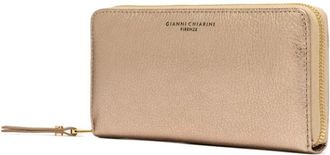 Gianni Chiarini Wallet Dollaro Laminato - Dames - Portefeuilles - Geel - ONE Size - Leer - Accessoires