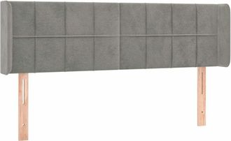 vidaXL Cabecero Con Led De Terciopelo Gris Claro 147x16x78/88 Cm Vidaxl