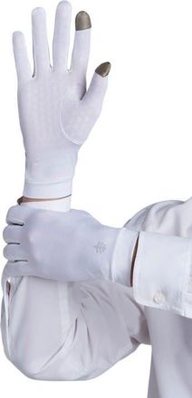 Coolibar Gannett Full Finger UV Sun Gloves, UPF 50+ Sun Protection in White at Nordstrom, Size X-Small