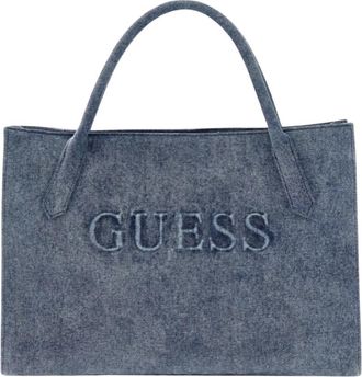 Guess Jodi Tote - Dames - Shoppers - Blauw - ONE Size - Denim - Tassen