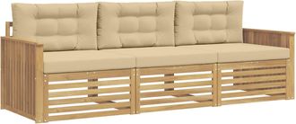 vidaXL Conjunto De Sof&aacute;s De Exterior 3 Uds. Y Beige Vidaxl