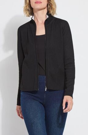 Lyssé Reversible Zip Cardigan in Black at Nordstrom, Size 1 X