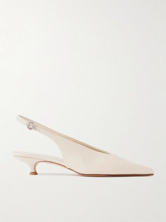 Aeyde D&eacute;collet&eacute; Slingback In Pelle Camila - Crema