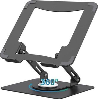No Brand Soporte Giratorio Ajustable De 360&deg; Para Port&aacute;til - Soporte Met&aacute;lico Plegable Para Port&aacute;til - Altura Ajustable - Apto Para Port&aacute;tiles De 10 A 15,6 Pul