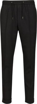 Paul Smith Wool Chino Broek met Trekkoord - Heren - Chinos - Zwart - W36 - Wol - Broeken