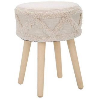 Dmora Dmora - Taburetes Bridges, Silla alta, Silla sin respaldo, Asiento ajustable, Blanco, 32x32 h41 cm