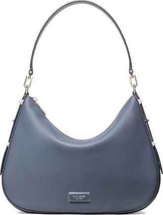 Kate Spade New York large liv pebble leather hobo bag in Cinder Grey at Nordstrom