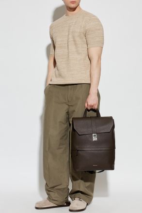 Etro T-shirt With A Decorative Knit, Mens, Brown