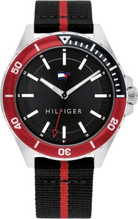 Tommy Hilfiger Accessoires, Heren, Zwart, ONE Size, Logan Horloge