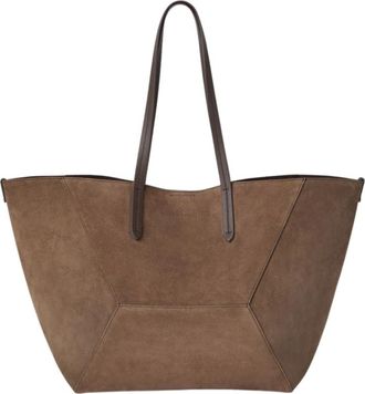 Brunello Cucinelli BC Duo Tas - Dames - Shoppers - Bruin - ONE Size - Leer - Tassen
