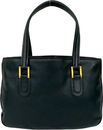 Loewe Black Leather Handbag Tote Bag (Pre-Owned)