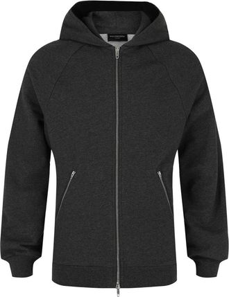 Balenciaga Embroidered Logo Zip-Up Hoodie