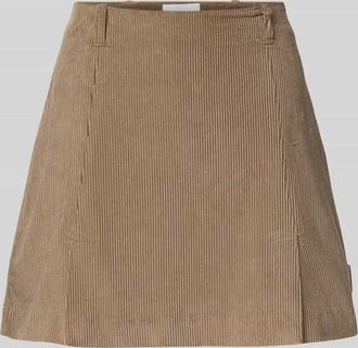 Armedangels Armedangels Ausgestellter Mini-Rock aus Baumwoll-Mix Modell ZALAIAA in Taupe, Größe XS