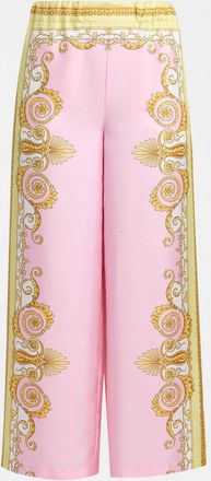 Versace Silk Spring Barocco Pants