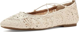 Lucky Brand Tennyr Crochet Ballet Flat Womens Flat Shoes Natural : 9.5 M, Raffia