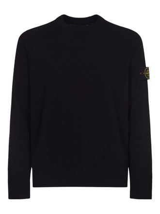 Stone Island crew-neck sweater - men - RWS Virgin Wool - XXXL - Black