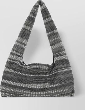 Kara crystal mesh shoulder bag