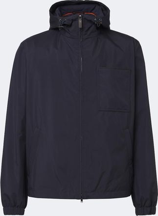 Tod's Leather-trimmed raincoat